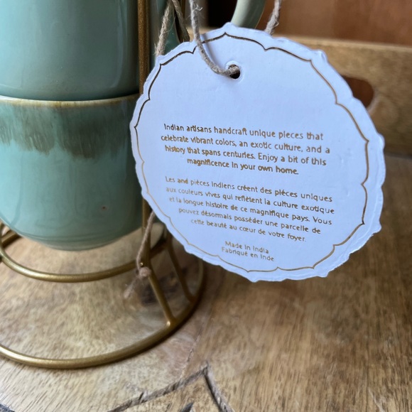 ☕️Demitasse Set with Holder! NWT! Beautiful colors! - Picture 11 of 13